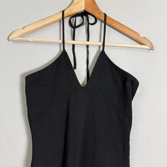 Mango Halter Bodycon Mini Dress Women's XS Black Cocktail Party Going Out NWOT - Picture 5 of 14